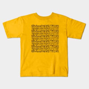 Ancient egypt brown hyeroglyphs pattern Kids T-Shirt